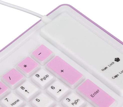 Foldable Silicone Keyboard, 103 Keys Wired Bluetooth Waterproof Rollup Keyboard for PC Notebook Laptop