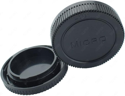 Body Cap & Rear Lens Cap Cover for Olympus E-M10 Mark IV III II E-M1 E-M5, Panasonic Lumix G9 G7 G95 G85 GH6 GH5 GH5S