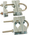 UngSung Double Antenna Mast Clamp V Jaw Block with U Bolts Anti-Rust Finished