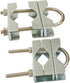 UngSung Double Antenna Mast Clamp V Jaw Block with U Bolts Anti-Rust Finished