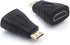 VCE 2-Pack HDMI Adapter, Mini HDMI to HDMI, 4K Support, Gold Plated, Compatible with Raspberry Pi, Camera, DSLR