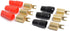 3 Pairs 0 Gauge Copper Gold Plated Spade Terminal Crimp Connectors Adapters for Speaker Wire Cable Terminal Plug - 0GA