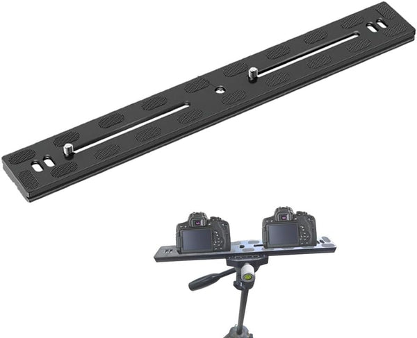 Trwteru 300mm Quick Release Plate for DSLR Cameras, Aluminum Alloy Universal Tripod Mount