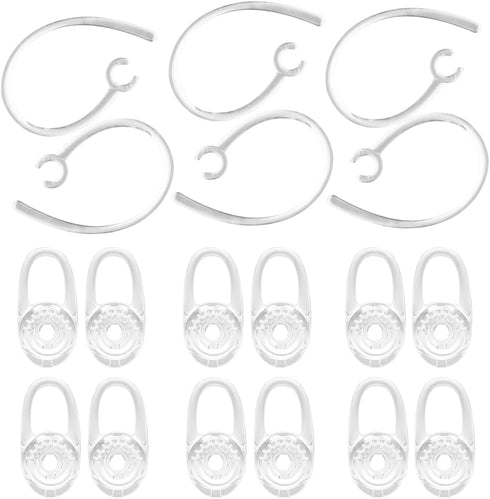 Earbud Gel Ear Hooks Replacement Kit Compatible with Plantronics M155 M165 M1100 M100 M55 M28 M25
