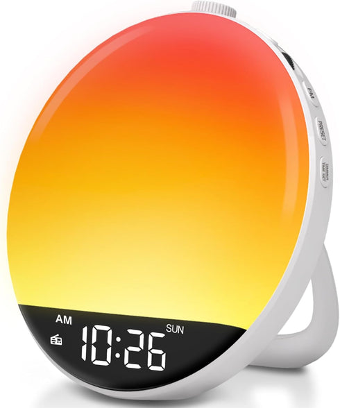 DreamSky Sunrise Alarm Clock Radio for Bedroom - Wake up Light Alarm