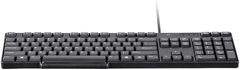 Monoprice USB Keyboard - Spill Resistant Membrane, Comfortable Standard Layout, Black - Workstream Collection