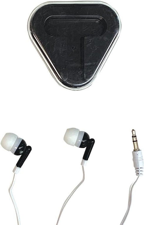 GEDDES Raymond Earphones with Colored Earbud & in-Ear Headphones in Triangular Case (Pack of 12)