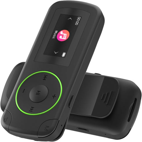 wiwoo 64GB Sport Clip on MP3 Player with Bluetooth- Superlight Mini MP3 Player