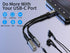 USB C to 3.5mm Headphone and Charger Adapter, with PD 60W Fast Charging, 2 in 1 Type C to Aux Audio Jack