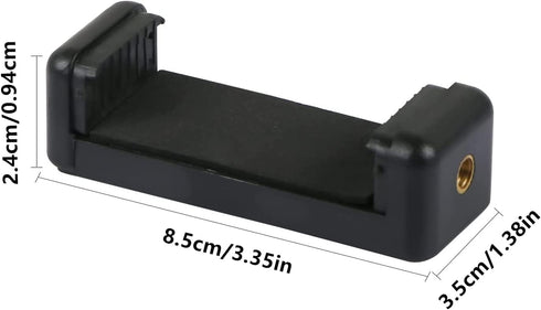 Universal Cell Phone Tripod Mount Adapter, Phone Holder Clip Connector for Monopod Selfie Stick and Mini Tripod