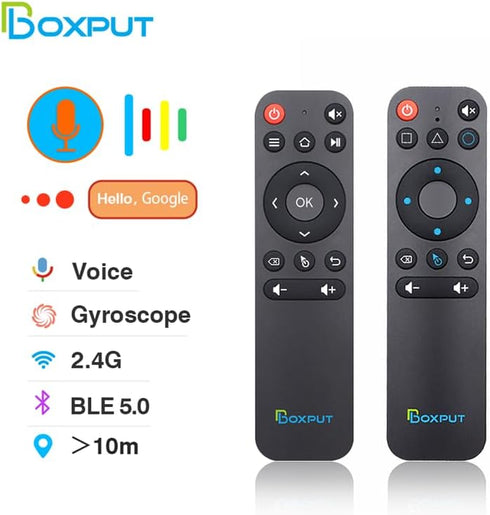 BPR1S Plus Air Mouse Remote Control 2.4G RF Remote Bluetooth Voice Remote Control with IR Learning 6-axis Gyro USB Receiver for Android TV Box TV Stick Smart Set Top Box Smart Projector