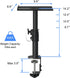suptek Clamp-on Speaker Stand Desk Mount Set, Height Adjustment, Universal Audio Holders for Computer & Bookshelf