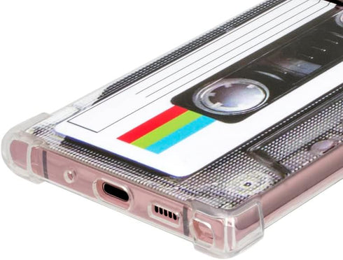 Galaxy Note 20 Ultra Case with Reinforced Corners, TPU Soft Bumper Retro Cassette Tape Case + Camera Lens Protector