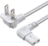 Universal 2 Prong Angled 18 AWG Power Cord - NEMA 1-15P to IEC320 C7 for PS4 PS3 Slim LED HDTV (6 Feet)