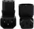 WYMECT C14 C13 90 2 Pack IEC to Power Adapter PDU Plug/Socket Up Degree for LCD Wall Mount TV