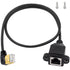 Duttek 90 Degree Ethernet Extension Cable, Cat 8 RJ45 Adapter Cable with Screw Panel Mount