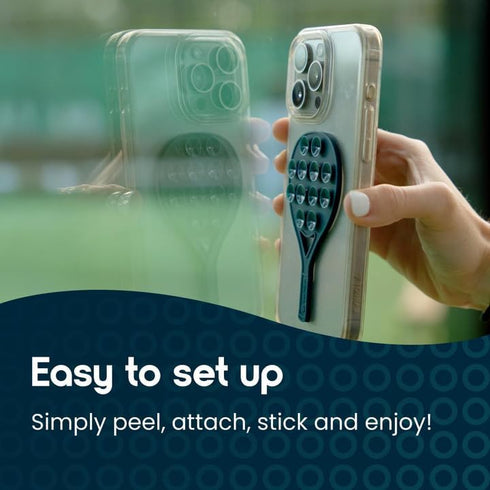 PadelBuddy Suction Phone Mount - Silicone Suction Phone Holder for Hands-Free Game Recording - Durable, Reusable Phone