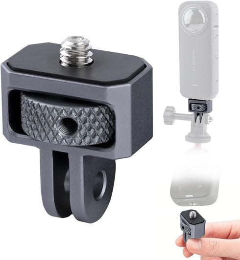 Generic CNC Aluminum 1/4" Camera Mount Adapter - Universal GoPro DJI Insta360 Tripod