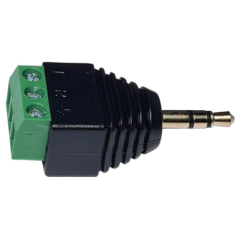 3.5mm Stereo TRS Male Plug to AV Screw Audio Balun Terminal, Solder-Free, Quick Screw Connection (4 Pack)
