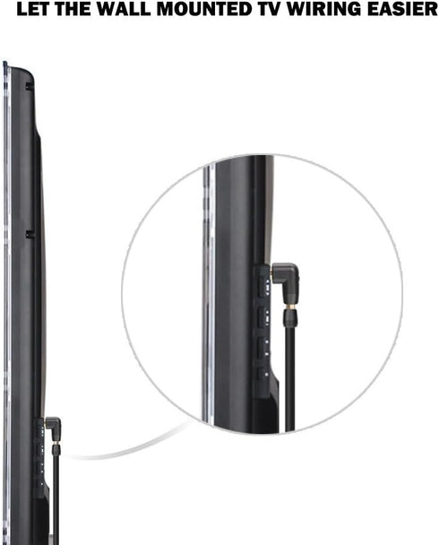 VCE HDMI 90 Degree Adapter 2-Pack, Right Angle Male to Female L-Shape Connector with 4K@60Hz for TV Stick, HDTV, PC