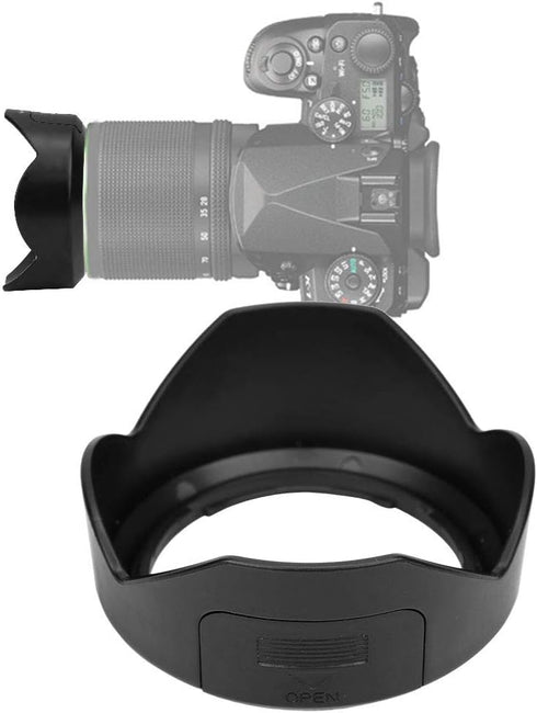 PHRBC Plastic Lens Hood for Camera, Replacement Shade for PENTAX SMC DA 18-55MM F3.5-5.6AL WR 52mm
