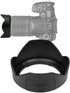 PHRBC Plastic Lens Hood for Camera, Replacement Shade for PENTAX SMC DA 18-55MM F3.5-5.6AL WR 52mm