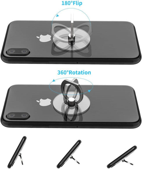 3 Pack Purple Blue Galaxy Cell Phone Ring Holder, 360 Degree Finger Stand for Smartphone