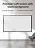 JIIPOREGJ 60-150 Inch Projection,60 Inch Projector Screen White Milk Shred Black Background Wrinkle-Free Design