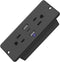 HHSOET 5 in 1 Flat Plug Recessed Power Strip, 20W Fast Charging Outlet with 2 AC Plugs, 2 USB Ports, 1 USB-C, 6ft Cord