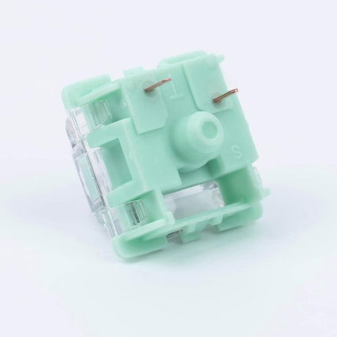 Kutethy X Gateron Jade Series 3.0 Double-Stage Spring Silver Switches, 10pcs 3-Pin 45gf for Mechanical Keyboard