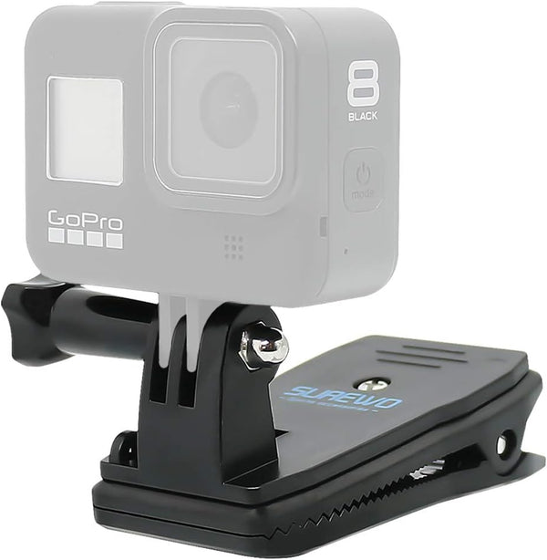 SUREWO Backpack Strap Mount Quick Clip, Compatible with GoPro Hero 12/11/10/9/8/7/6(2018)/5, DJI Osmo Action