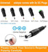 5V 2A 10W DC Power Supply Adapter, 100V-240V AC to DC 5 Volt with 5 Sizes Tips for Security Cameras