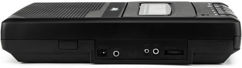 Tyler TCP-01 Cassette 120V Portable Player and Recorder - Retro Shoebox Style Music Device with Stand-Alone Microphone
