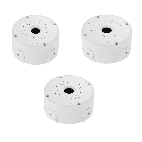 Universal Bullet Security Camera Junction Box Mount Bracket, Plastic Rainproof for IP Camera Indoor/Outdoor (3 Pack)