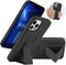LAUDTEC Silicone Kickstand Case for iPhone 13 Pro Max, Flexible Soft Liquid Silicone with Hand Strap (Black)