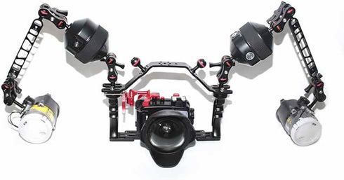 NS10-H Underwater Camera Housing Carrier Aluminum Material with Extra Two Ball Mount and Tripod Mount Adapter for