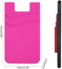 BIAJIYA Card Holder for Back of Phone, Stick-on ID Credit Adhesive Silicone Pouch Wallet for All Smartphones