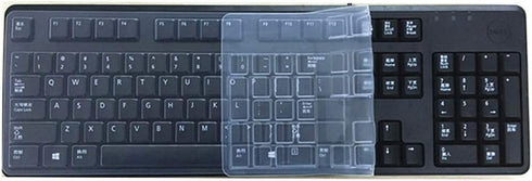 Clear Anti-Dust Silicone Keyboard Protector Skin Cover for Dell KB212-B, KB4021, 2GR91, 4G481 Desktop PC Slim USB