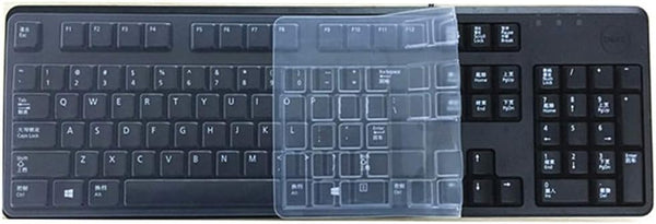 Clear Anti-Dust Silicone Keyboard Protector Skin Cover for Dell KB212-B, KB4021, 2GR91, 4G481 Desktop PC Slim USB