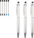 YOUMI 3 Pcs 2 in 1 Bling Ballpoint Pens with Crystal Diamond, Capacitive Touch Screen Stylus for iPhone/iPad