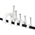 Juvale 500-Pack Round Cable Wire Clips for Wall Mounting, Extension Cord Holders, and Cable Management Staples in 5