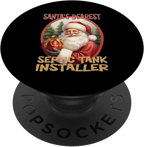 PopSockets Standard PopGrip - Septic Tank Installer Christmas Holiday Love Xmas