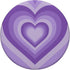 Purple Love Heart Groovy Coffee Latte Pattern Women Phone PopSockets Standard PopGrip