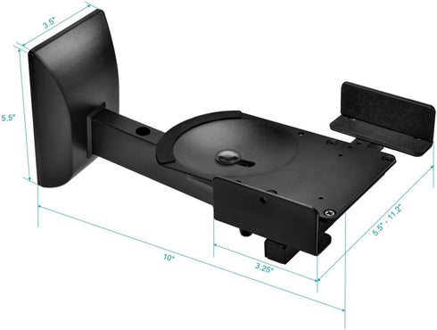 Monoprice Universal Bookshelf Speaker Wall Mount Brackets, Swivel, Tilt, for Large Bookshelf/Surround Sound Speakers