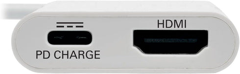Tripp Lite USB C to HDMI Video Adapter Converter, 4Kx2K with USB-C PD Charging Port, Thunderbolt 3 Compatible, USB