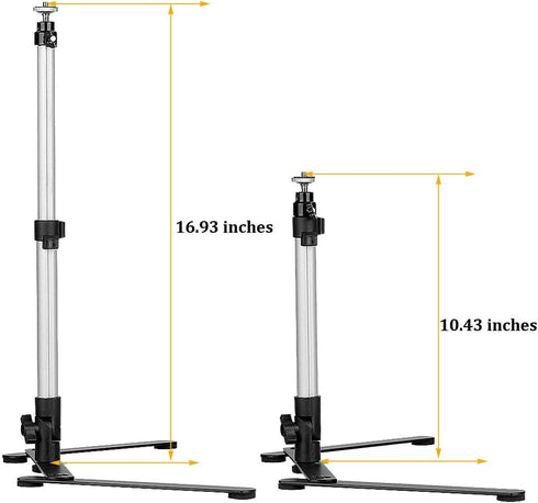 AONTOKY Photo Copy Pico Projector Stand Overhead Phone Mount Adjustable Tabletop Teaching Online Stand for Live