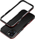 HENGHUI Aluminum Bumpers Bumper Case for iPhone 13, Shock Absorbent Slim Cool Design, Black+Red Metal Frame Cover