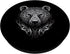 Tribal Tattoo Bear Face Grizzly Ursa Wildlife Animal (V.2) PopSockets Swappable PopGrip