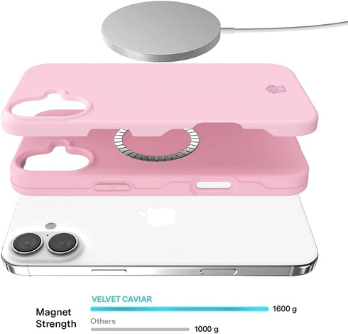 VELVET CAVIAR 16 10ft for iPhone Case - Compatible with MagSafe - Drop Protection (Pink Strawberry Milk)