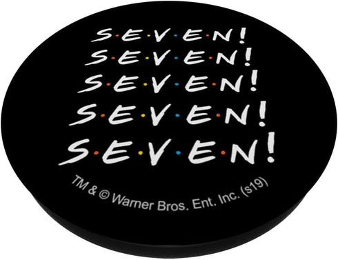 Warner Bros. Friends SEVEN PopSockets Pop Grip & Stand for Phones, Black, Compatible with iPhone 11